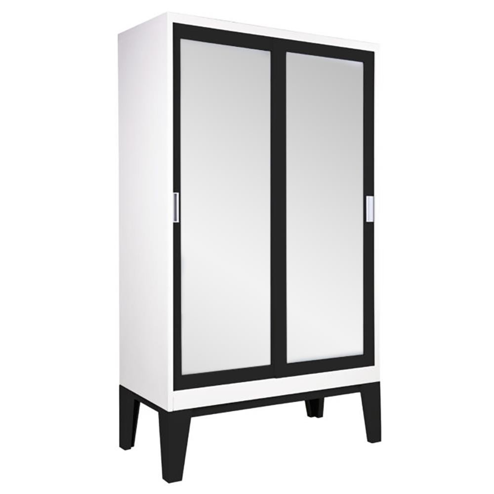 ตู้เสื้อผ้าบานเลื่อนกระจก KIOSK WD-05 สีดำ เฟอร์นิเจอร์ห้องนอน ตู้เสื้อผ้า WARDROBE WITH SLIDING MIR