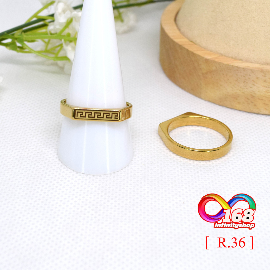แหวน สแตนเลส[ R.36 ]#ร้านไทย🇹🇭#168 Infinityshop