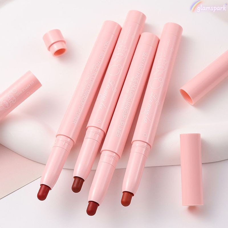 Glamspark Soft Mist Waterproof Lip Liner ไม่ซีดจาง Non Stick Cup ลิปสติกปากกาทนทาน Rotary Lip Liner