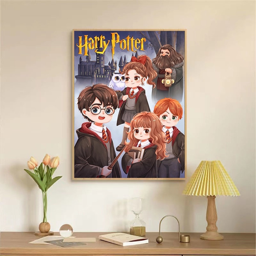 Acandyl,paint by Numbers,DIY Color, Cartoon,Color by Numbers,Harry Potter,Digital Painting,Healing Painting Gift,30x40cm,Framed