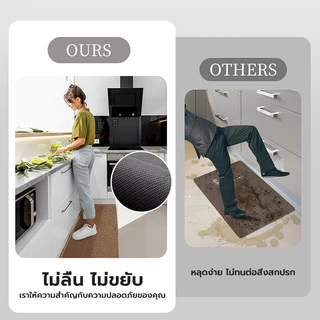 พรมปูพื้นห้องครัว พรมเช็ดเท้าห้องนอน พรมปูพื้นห้องน้ํา ซับน้ำได้ดี ผ้าลินินธรรมชาติ กันลื่น ล้างทําความสะอาดได้