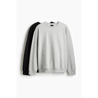 H&M(เอชแอนด์เอ็ม) เสื้อวอร์มทรงหลวม แพ็ก 2 ตัว ผู้ชาย 0999882_1
