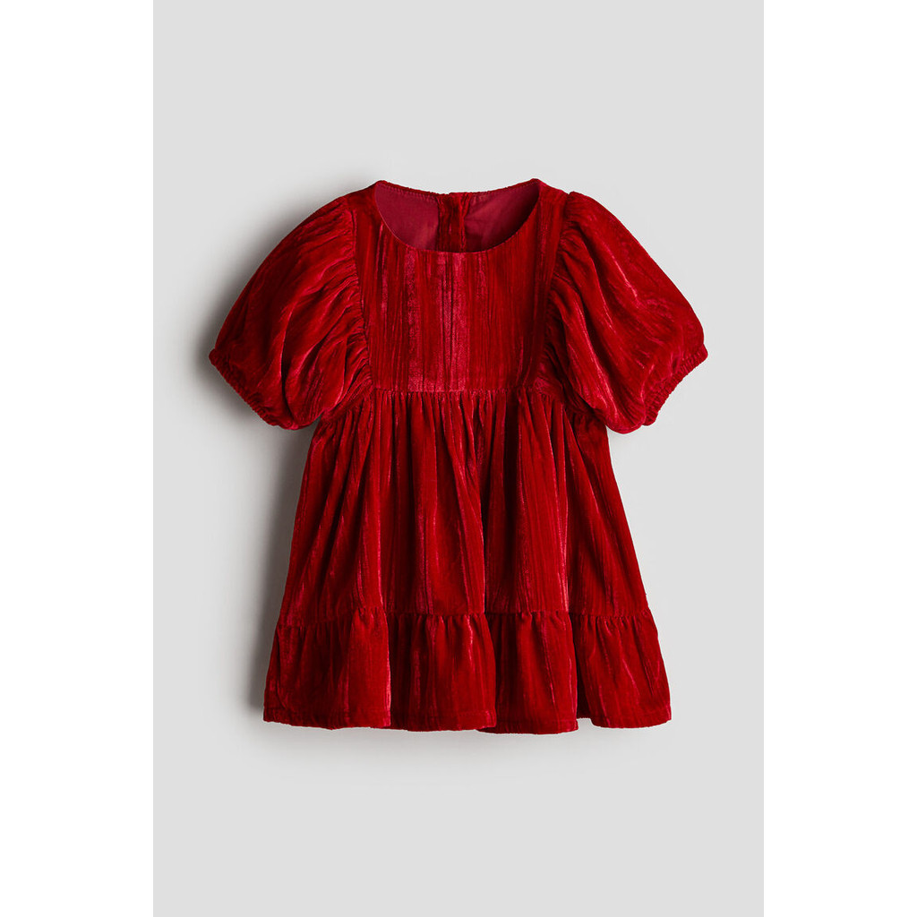 H&M(เอชแอนด์เอ็ม) ชุดเดรสผ้ากำมะหยี่ทึบ เด็กอ่อน 1253319_1 - รูปที่ 2