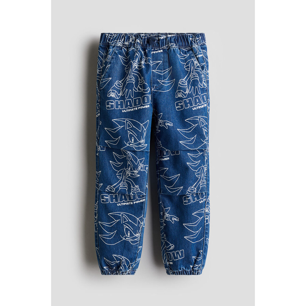 H&M เด็กผู้ชาย Printed denim joggers 1262114_1