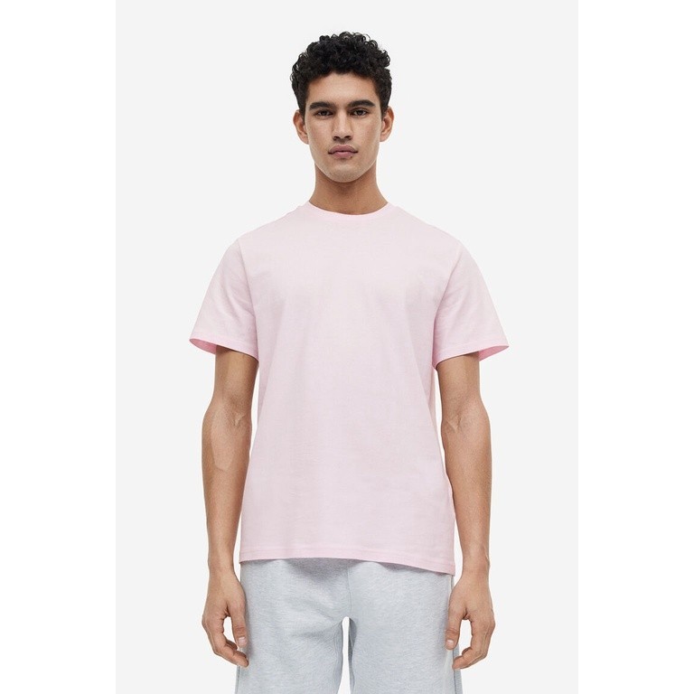 H&M เสื้อยืดคอกลมทรงพอดีตัว Man Regular Fit Round-neck T-shirt 0685816_22