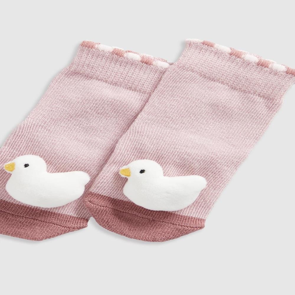 ถุงเท้าเด็กผู้หญิง Mothercare Goose Rattle Baby Socks JL888