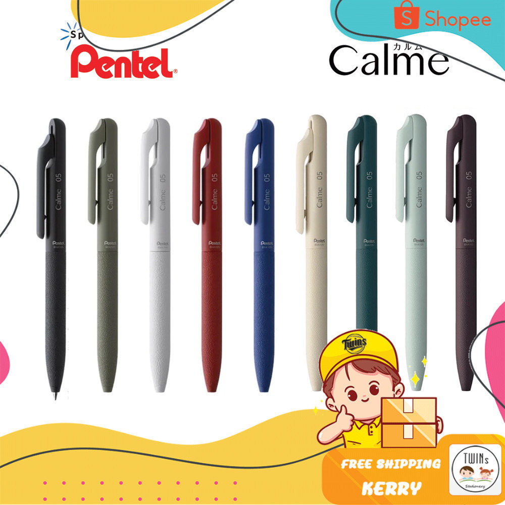 ปากกาลูกลื่น PENTEL CALME ขนาดหัว 0.5 MM และ 0.35 MM รุ่น BXA105 ลดเสียงกด