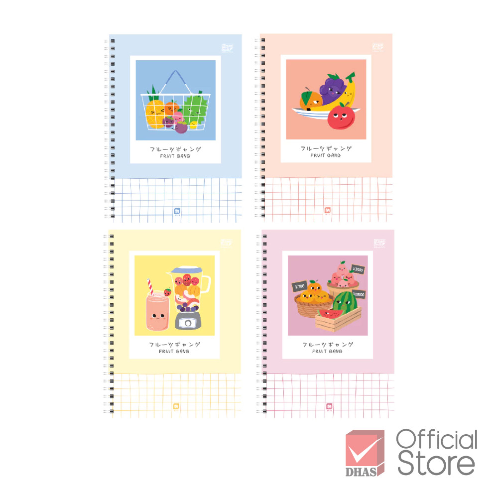 Elephant สมุด สมุดปกกระดาษริมลวด A5 70G 50S W-114 คละลาย จำนวน 1 เล่ม