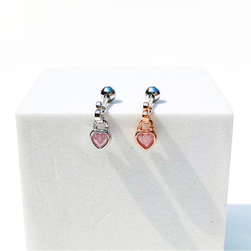 More Than Piercing: D020 Heart Lock Dangle (1 pc)