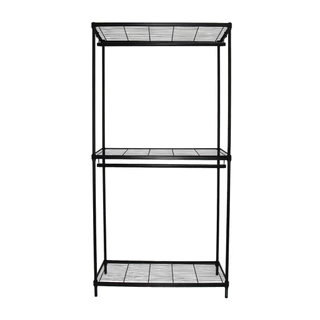 KASSA HOME ราวแขวนตั้งพื้น 2 ชั้น พร้อมชั้นวาง เหล็กพ่น รุ่น LINEAR-LN90-2-6 ขนาด 90 x 45 x 180 ซม.