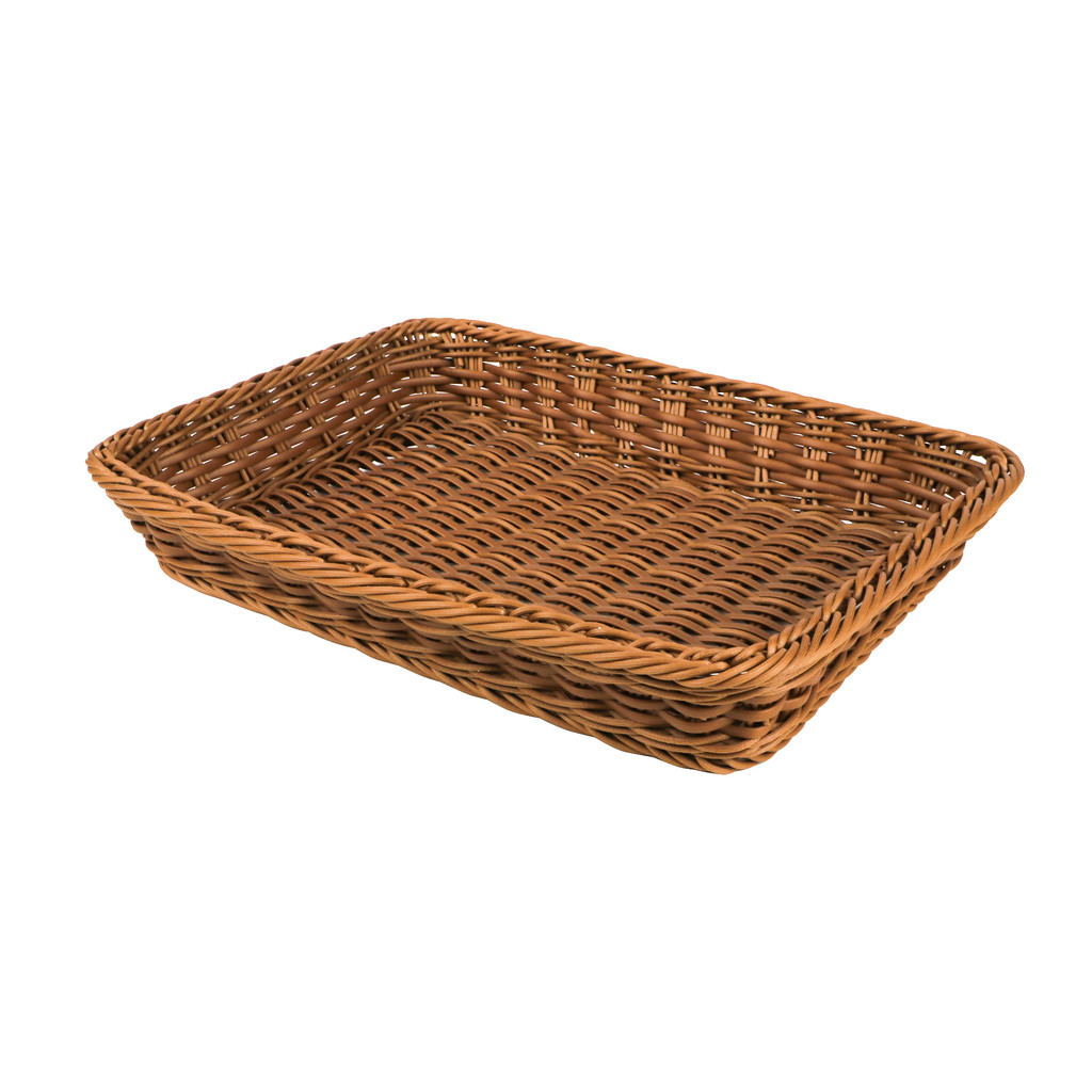 KASSA HOME ถาดหวายเทียมอเนกประสงค์ รุ่น ZY18134-2 สีน้ำตาล