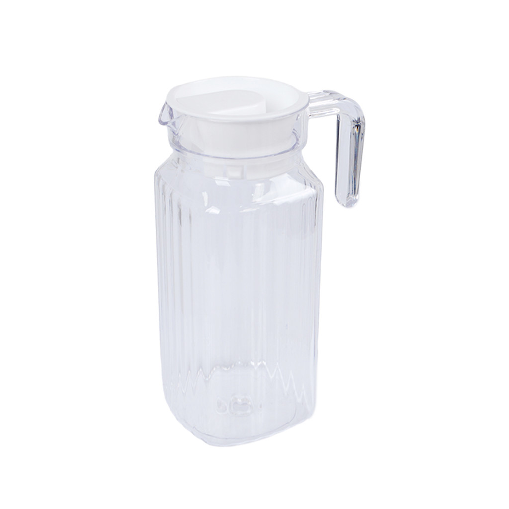 KASSA HOME เหยือกน้ำพลาสติกทรงเหลี่ยม 900 มล. รุ่น UT239302 สีขาว - ใส
