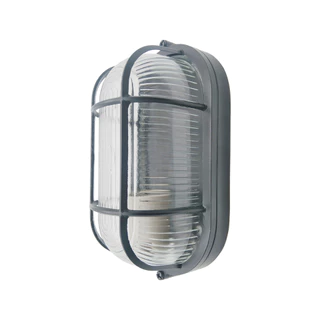 LUZINO โคมไฟผนังภายนอกอะลูมิเนียม E27x1 รุ่น A102-BK สีดำ - ใส