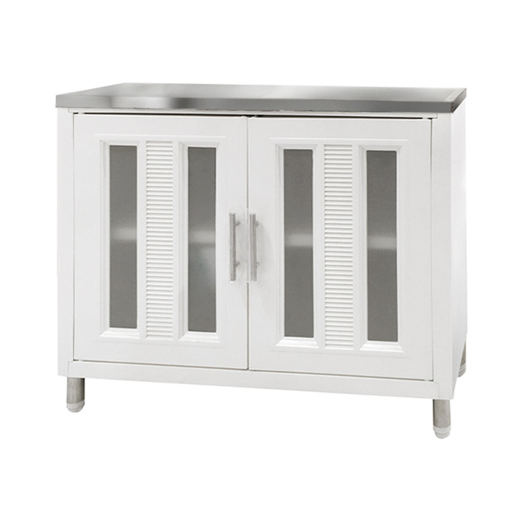 ZAGIO ตู้ตั้งอเนกประสงค์ท็อปเรียบ รุ่น Max2 #3653 ขนาด 89 x 51 x 79.5 ซม. สีขาว