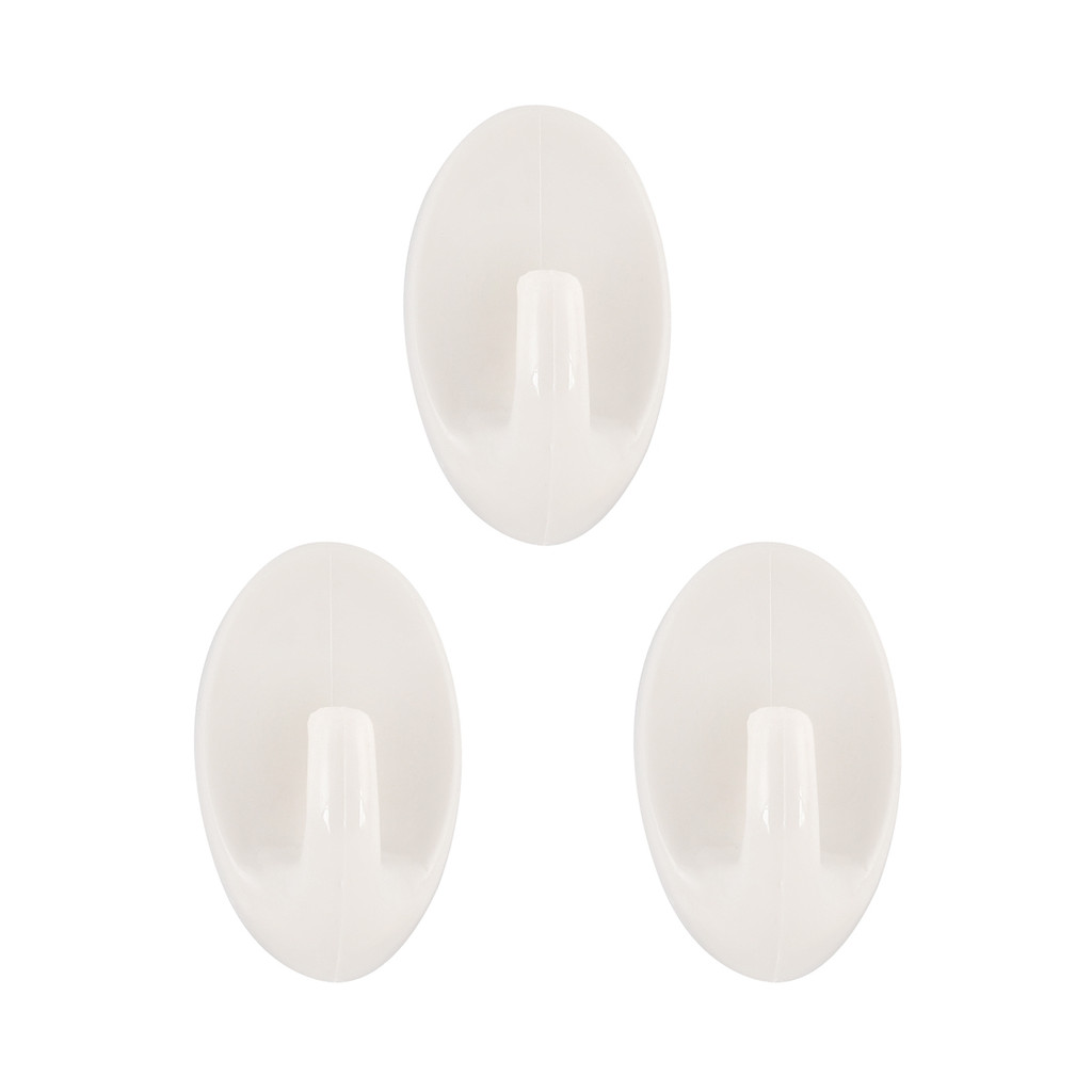 GIANT KINGKONG ตะขอแขวนพลาสติก รุ่น MD-0002 (แพ็ค 3 ชิ้น) สีขาว