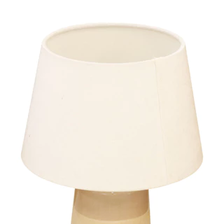 LUZINO โคมไฟตั้งโต๊ะ (E27x1) รุ่น DH3565S-BN ขนาด 20 x 20 x 30 ซม. สีเบจ - น้ำตาล