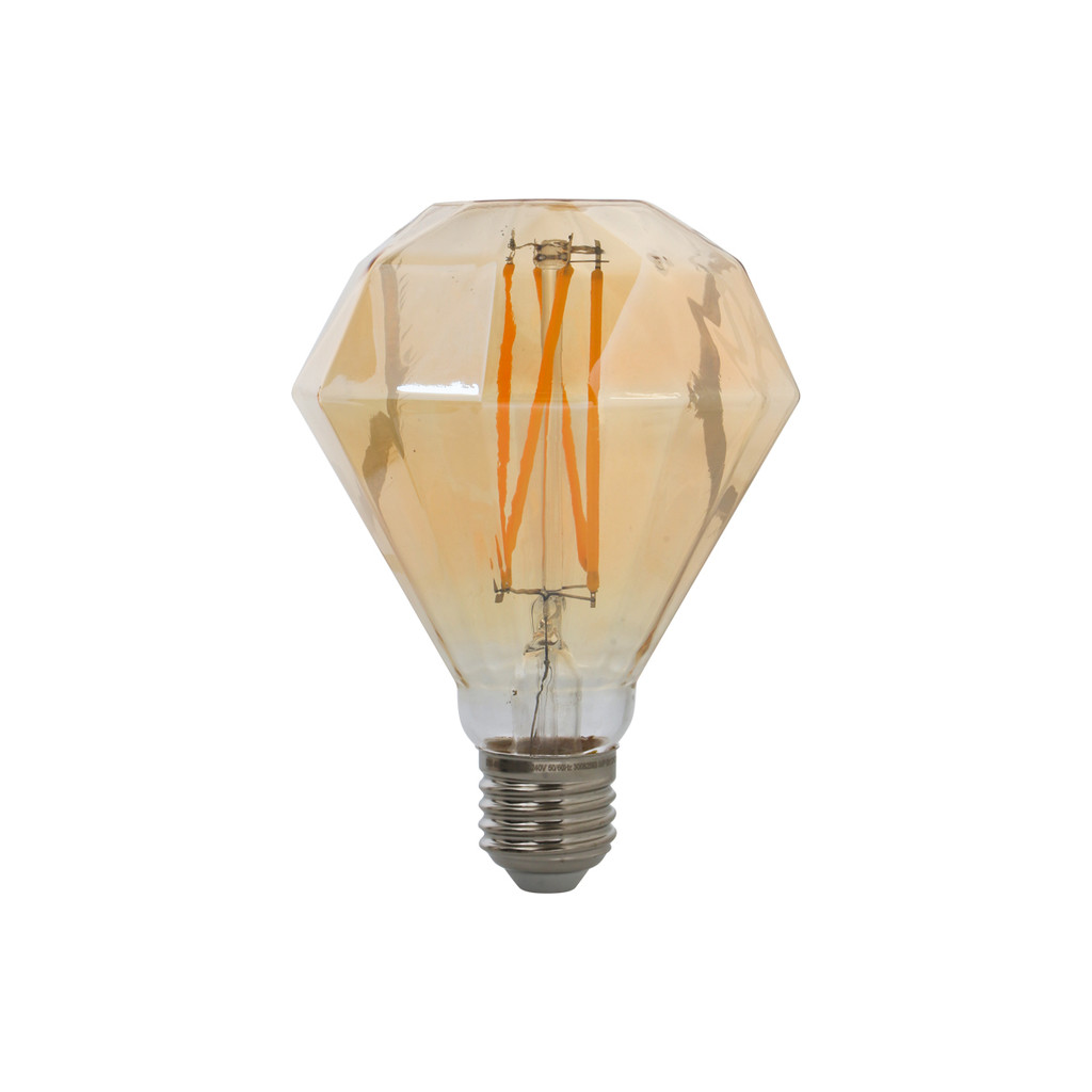 หลอดวินเทจ LED 4 วัตต์ Warm White LUZINO รุ่น FB004ID-1-D95 กระจกสีชาทอง D95 E27