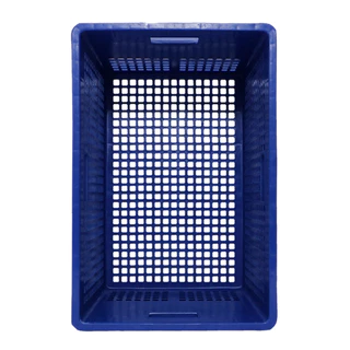 KASSA HOME ลังผลไม้พร้อมหูจับ รุ่น VCP-426BL ขนาด 55 x 37 x 30 ซม. สีน้ำเงิน