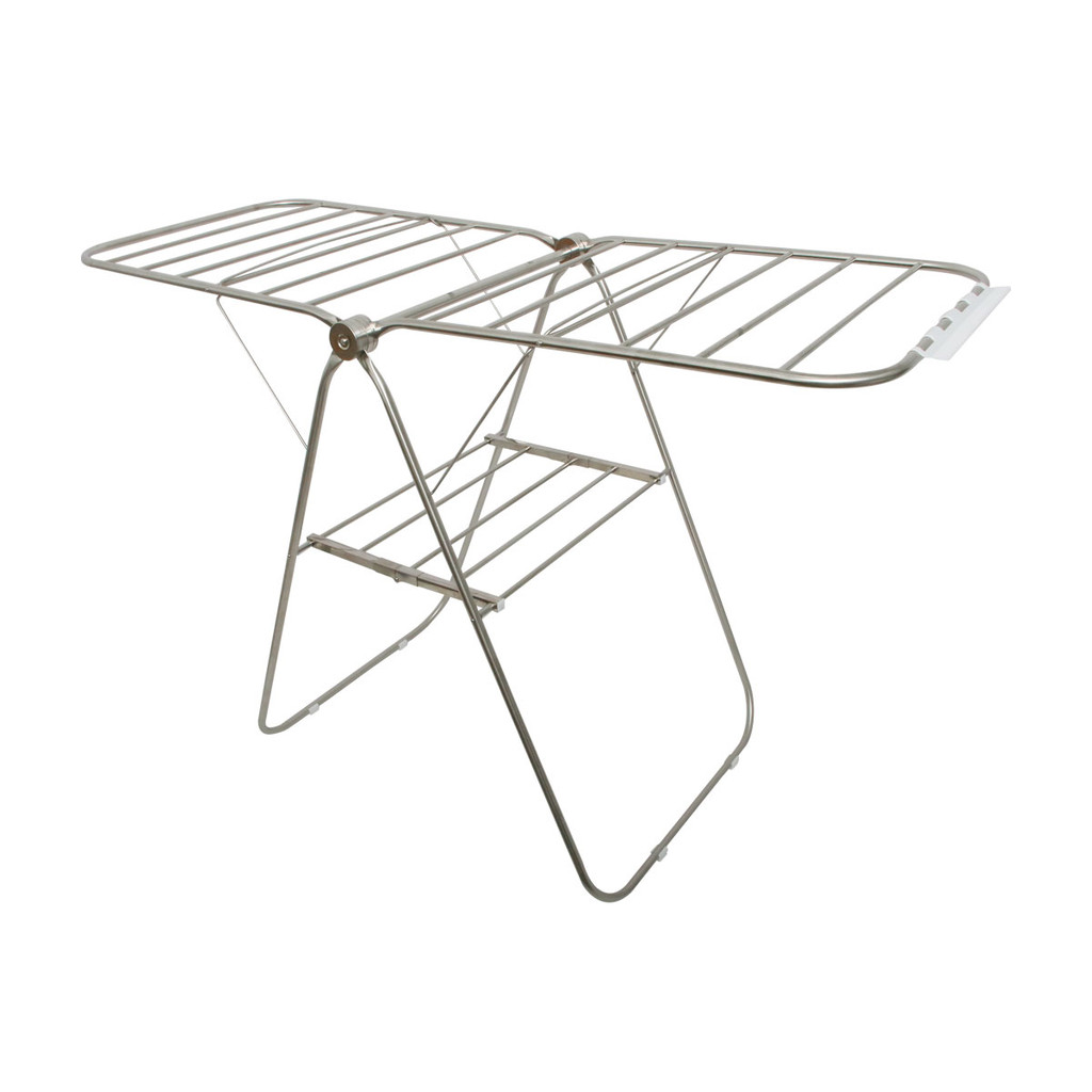 ราวแขวนตั้งพื้นทรงกางปีก 1.44 ม. สเตนเลส KASSA HOME รุ่น YLT-0503A ขนาด 144 x 60.5 x (95-110) ซม.