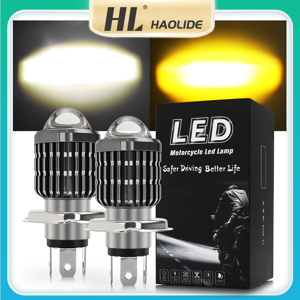HL รถจักรยานยนต์ H4 BA20D P15D H6 LED ไฟหน้า Blubs CSP ชิปสกู๊ตเตอร์อุปกรณ์เสริม Motobike LED ไฟหน้า ราคา ถูกที่สุด ดีลบีเคเค