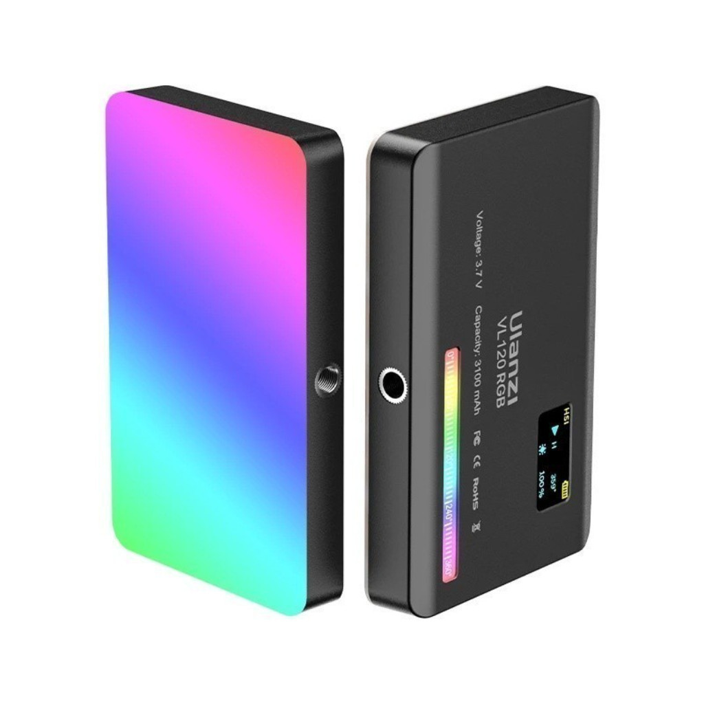 Ulanzi VL120 RGB Mini LED Video Light ไฟดารา ไฟสตูดิโอ ติดหัวกล้อง ถ่ายภาพ ปรับแสง RGB ได้ถึง 360 สี