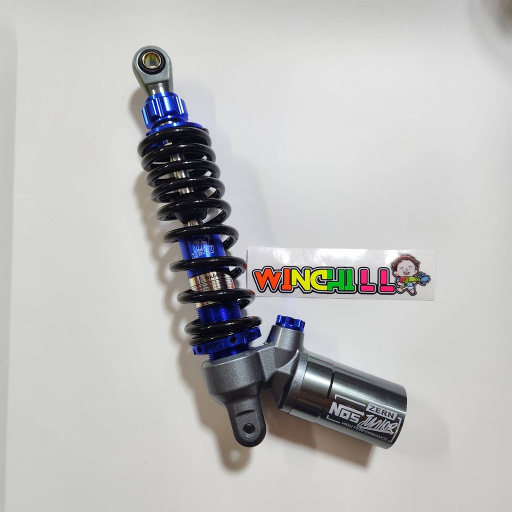 โช้คหลังหัวกลับ ZERN G-SERIES สปริงดำแกนน้ำเงิน GIORNO / MIO / FILANO / FILANO GRAND / CLICKi โช้คแก๊สกึ่งน้ำมัน ตัวปรับ