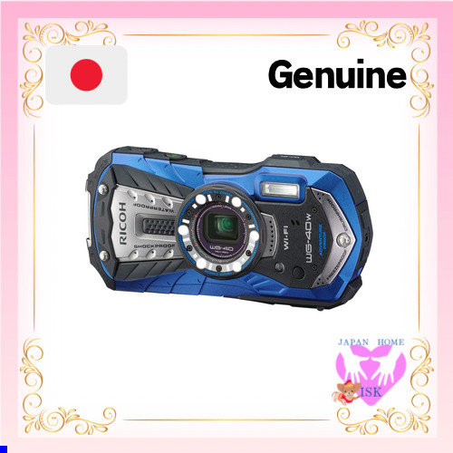 Ricoh กล้องดิจิตอลกันน้ํา RICOH WG-40W สีฟ้ากันน้ํา 14 ม. กันกระแทก 1.6 ม. ทนความเย็น -10° Ricoh WG-