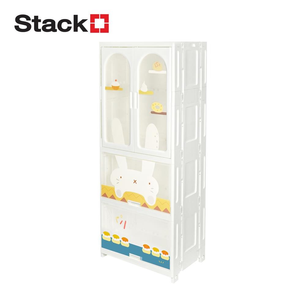 STACKO ตู้เสื้อผ้า 3 ชั้น RABBIT 58X40X133 ซม. สีขาว จัดส่งโดย HomePro