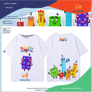🚀(จัดส่งเร็ว ๆ นี้)เสื้อยืดผ้าฝ้ายสำหรับเด็ก Numberblock-5 ม…