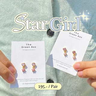 ต่างหู Star Girl Earrings ก้านเงินแท้ S925 Stargirl - The Green Box