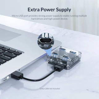 [ออกใบกำกับ- ทักแชท] ORICO MH4U ฮับ USB 4 ช่อง ความเร็วสูง USB3.0 HUB Splitter พอร์ตฮับ สําหรับคอมพิวเตอร์ และโน้ตบุ๊ก