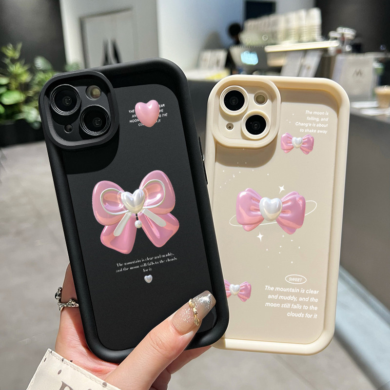 เคสสำหรับ Infinix Hot 11 Play Hot 10 Play Hot 9 Play เคสโบว์สีชมพูเคสโทรศัพท์