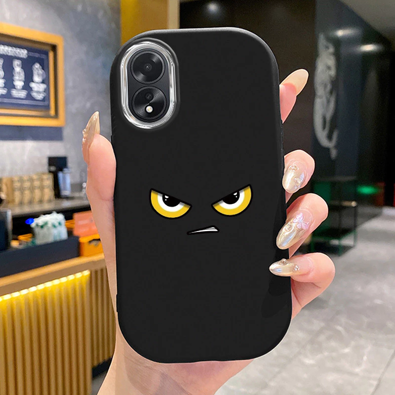 เคสสำหรับ OPPO A18 A38 เคสโทรศัพท์ซิลิโคนที่มีรูปแบบตาน้อยที่สุด