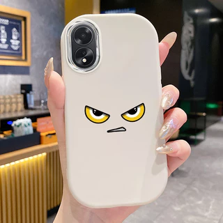 เคสสำหรับ OPPO A18 A38 เคสโทรศัพท์ซิลิโคนที่มีรูปแบบตาน้อยที่สุด