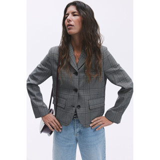 H&M(เอชแอนด์เอ็ม) เสื้อเบลเซอร์แบบเดี่ยวแถว ผู้หญิง 1265870_…