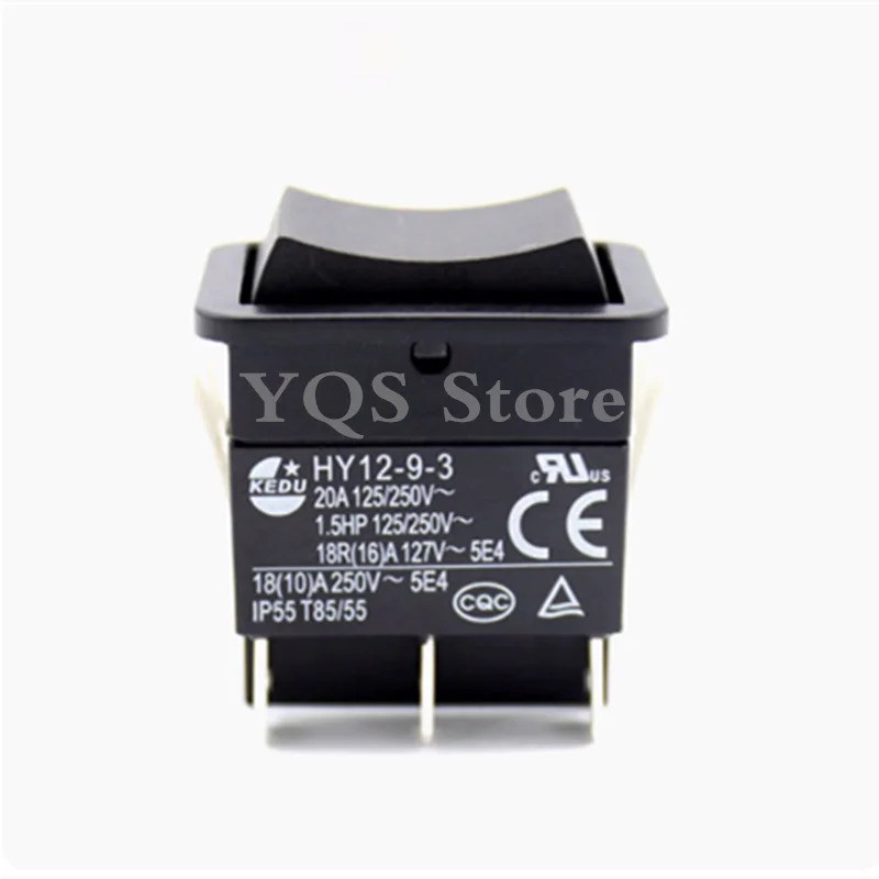 <0>KEDU HY12-9-3 สวิตช์กดเปิดปิดแบบ 6 ขาสำหรับเครื่องมือไฟฟ้า 125/250V 18/20A