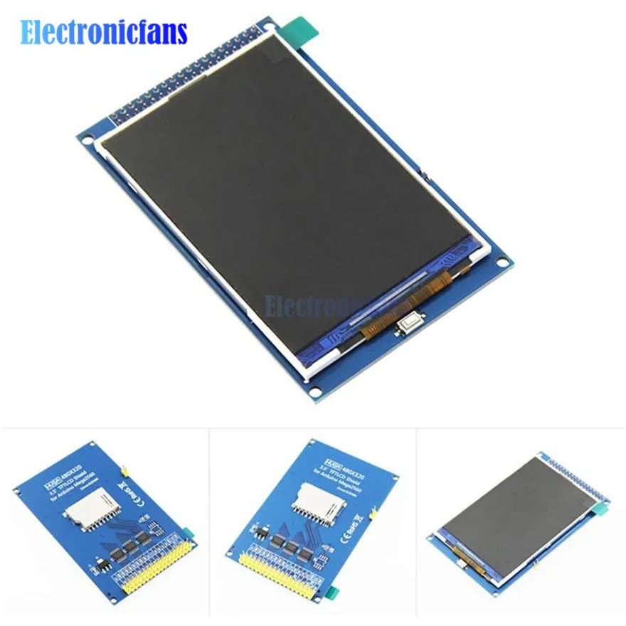 โมดูลหน้าจอ LCD TFT สีสันสดใสขนาด 3.5 นิ้ว 320X480 จอแสดงผล Ultra HD Mega2560 MEGA 2560 R3 บอร์ด ILI