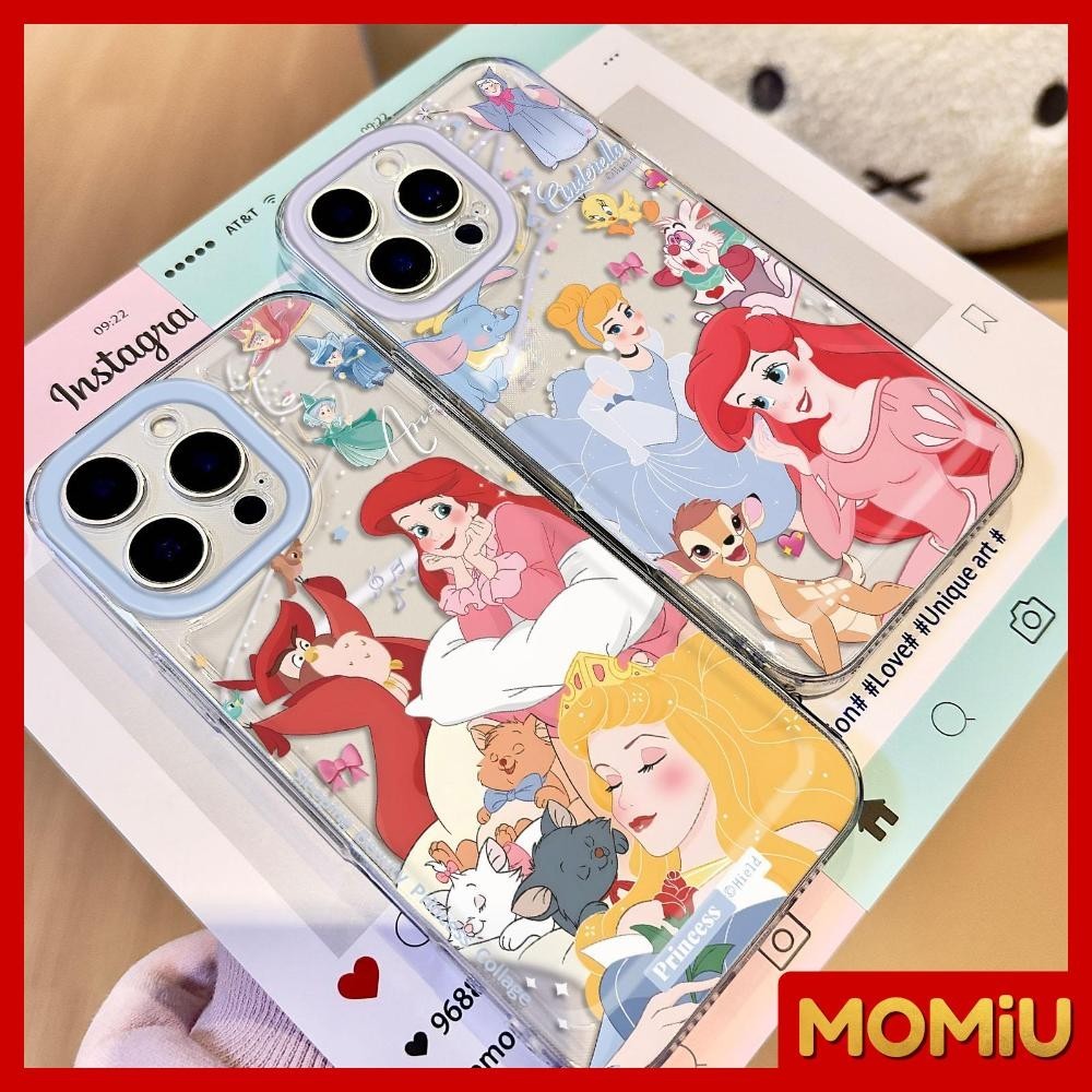 MOMiU - เข้ากันได้สำหรับ เคสไอโฟน11 เคส iphone 16 Pro Max 7Plus XR 12 13 14 15 เคสใส เจ้าหญิงแสนสวย