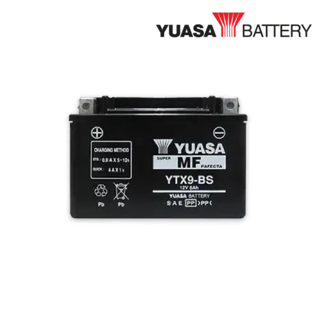 YUASA BATTERY ส่งฟรี! แบตเตอรี่มอเตอร์ไซค์ YUASA YTX9BS