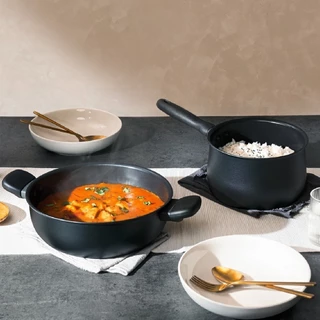 MEYER MIDNIGHT หม้อมีด้ามจับ hard-anodize ขนาด 18 ซม./2.8 ลิตร พร้อมฝา Saucepan (85072-TE12)