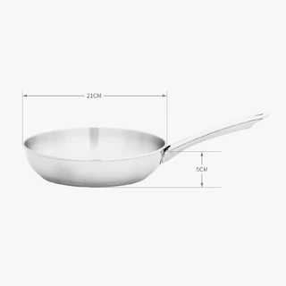 [ขายดี] MEYER BELLA CLASSICO Stainless Steel 20cm / 8" Skillet กระทะสแตนเลสทรงตื้น กระทะทอดไข่(73290-T)