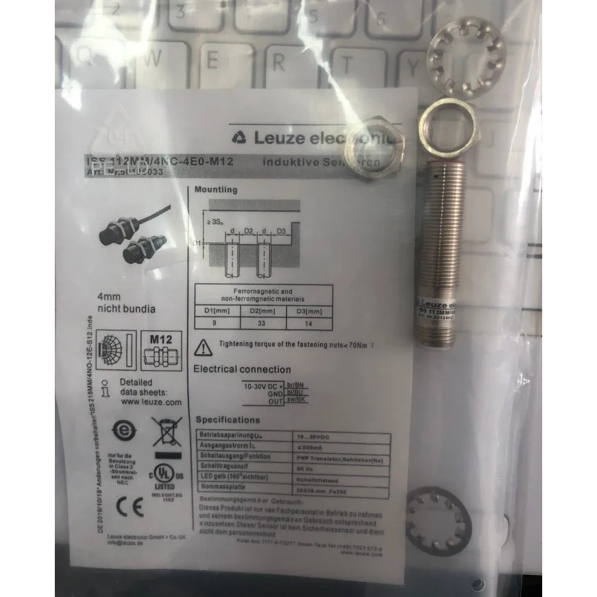 LEUZE Sensor Proximity Switch คือ112มม./4NC-4E0-M12