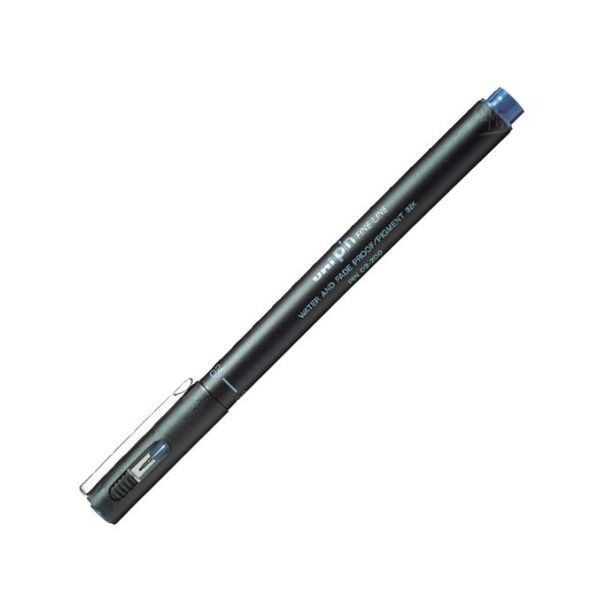 Uni ปากกา ปากกาตัดเส้น PIN 02-200 BLUE จำนวน 1 แท่ง