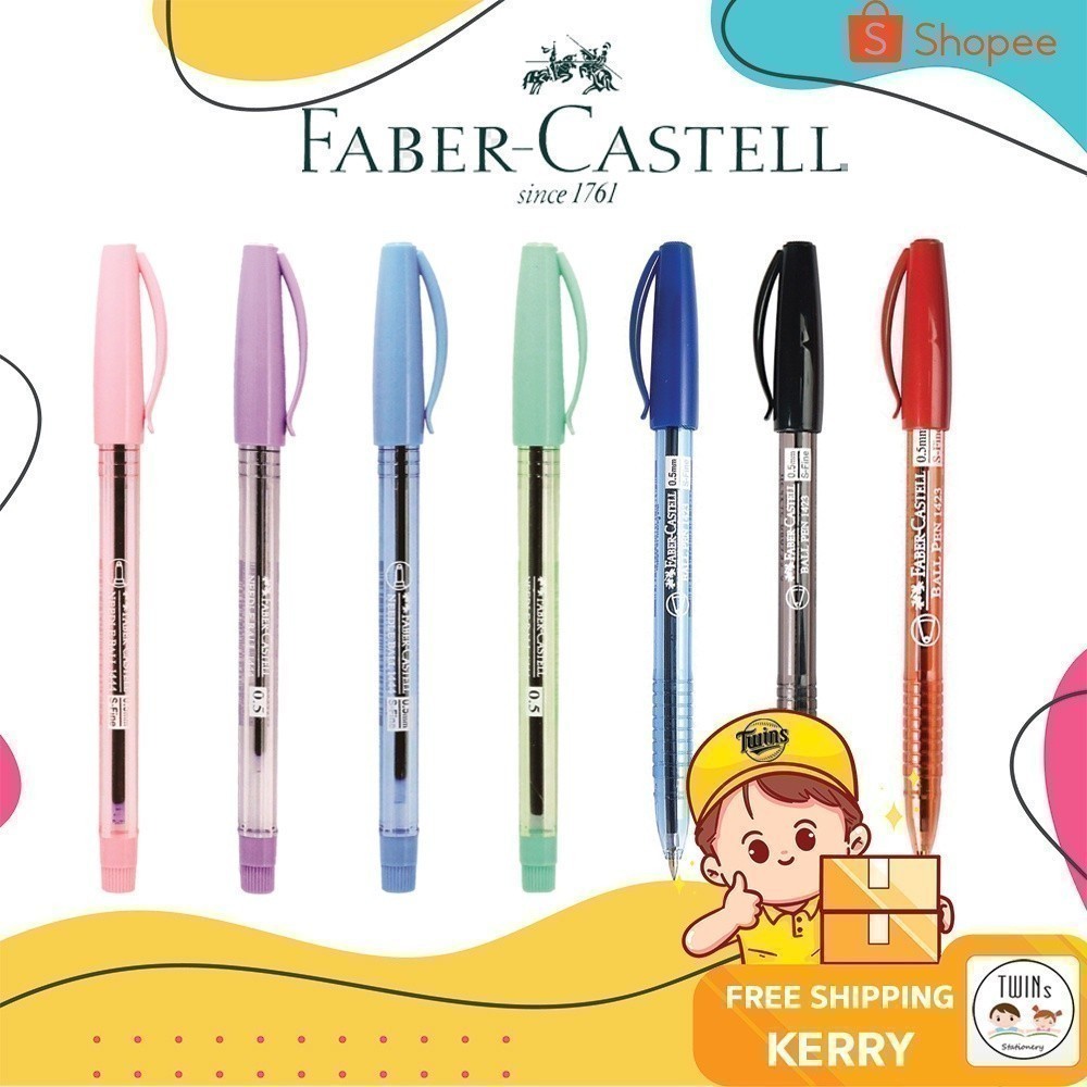ปากกาลูกลื่น Faber-Castell 1423/1444 ด้ามพาสเทล ✍️ เขียนสวยทุกงาน ด้วยปากกาคู่ใจ