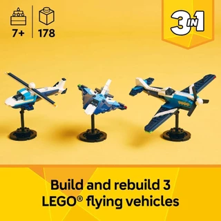 LEGO Creator 31160 Aircraft: Race Plane (178pcs.), Building Blocks, Kids Toy