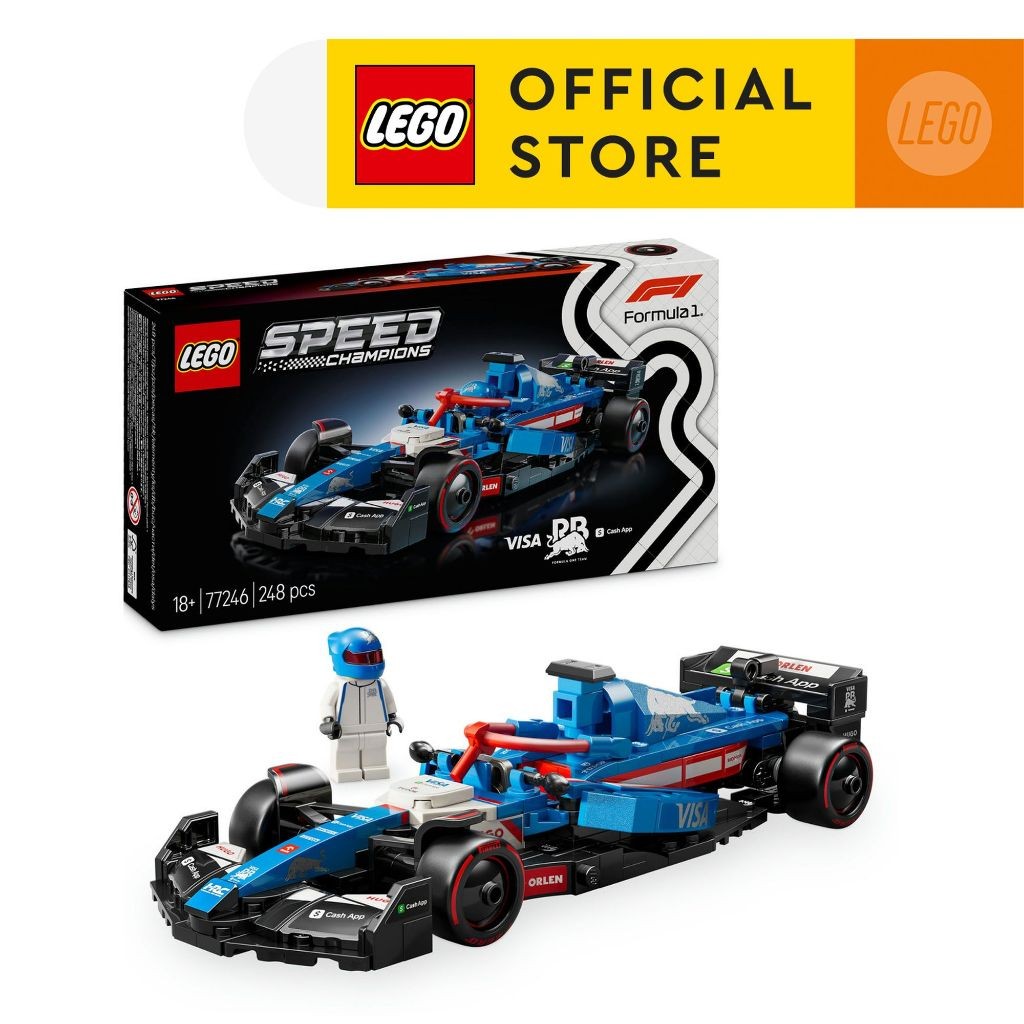LEGO Speed Champions 77246 Visa Cash App RB VCARB 01 F1 Race Car (248pcs.), Building Blocks, Kids Toy