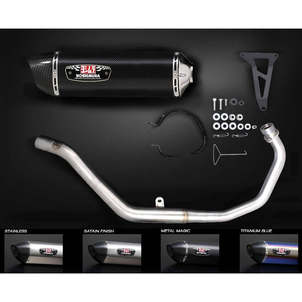 YOSHIMURA ชุดท่อฟูลซิสเต็ม ( คอท่อ+ปลายท่อคาร์บอน ) มี มอก. รุ่น GP-R77S สำหรับ HONDA CL300 CL250