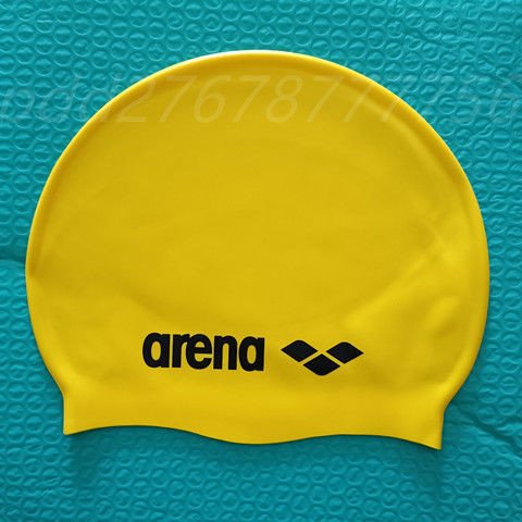 เหมาะสำหรับเด็กที่มีขนาดใหญ่ Arena หมวกว่ายน้ำผู้ใหญ่ซิลิโคนกันน้ำขนาดเดียว สีพื้น ความยืดหยุ่นสูง GICQ - รูปที่ 2