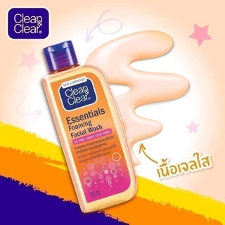 คลีน แอนด์ เคลียร์ โฟมล้างหน้า เอสเซนเชียล โฟมมิ่ง เฟเชียล วอช 100 มล. Clean & Clear Essential Foaming Facial Wash 100ml