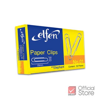 Elfen ลวดเสียบกระดาษ แบบกลม No.1 33 มม. จำนวน 1 กล่อง